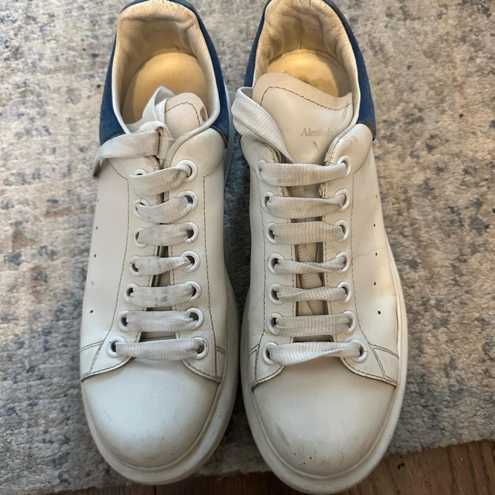 Alexander McQueen White and Blue sneajers